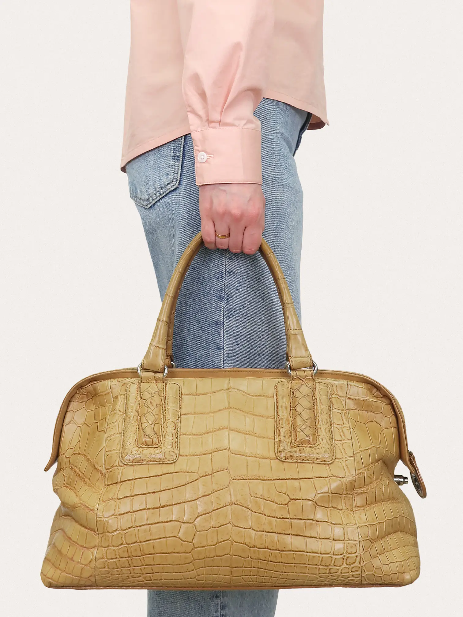 Soft Crocodile Bowler Bag - Master