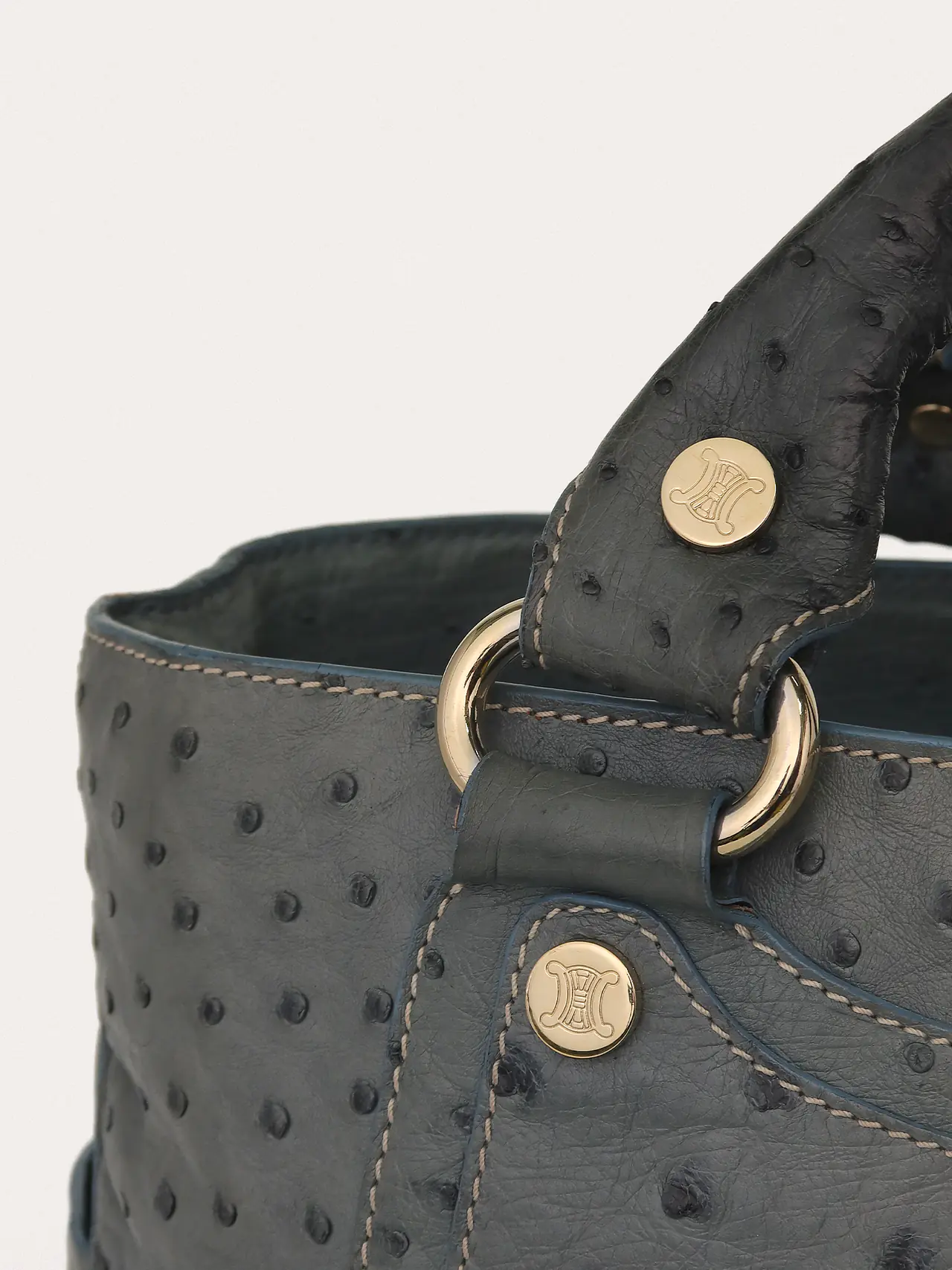 Blue Ostrich Leather Boogie Bag - Master