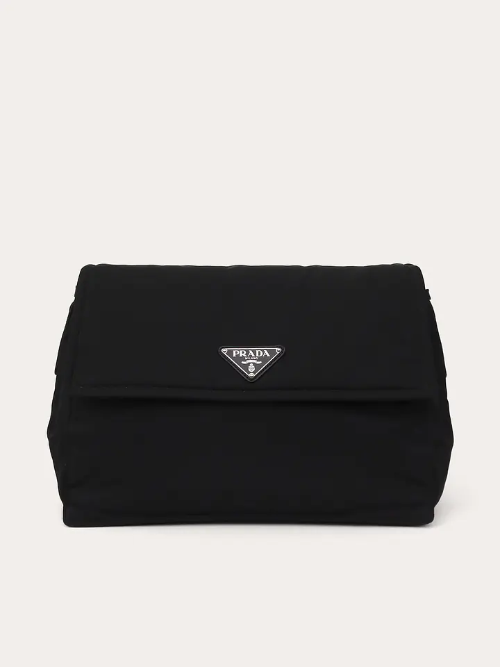 Large Padded Re-Nylon Shoulder Travel Bag primary image