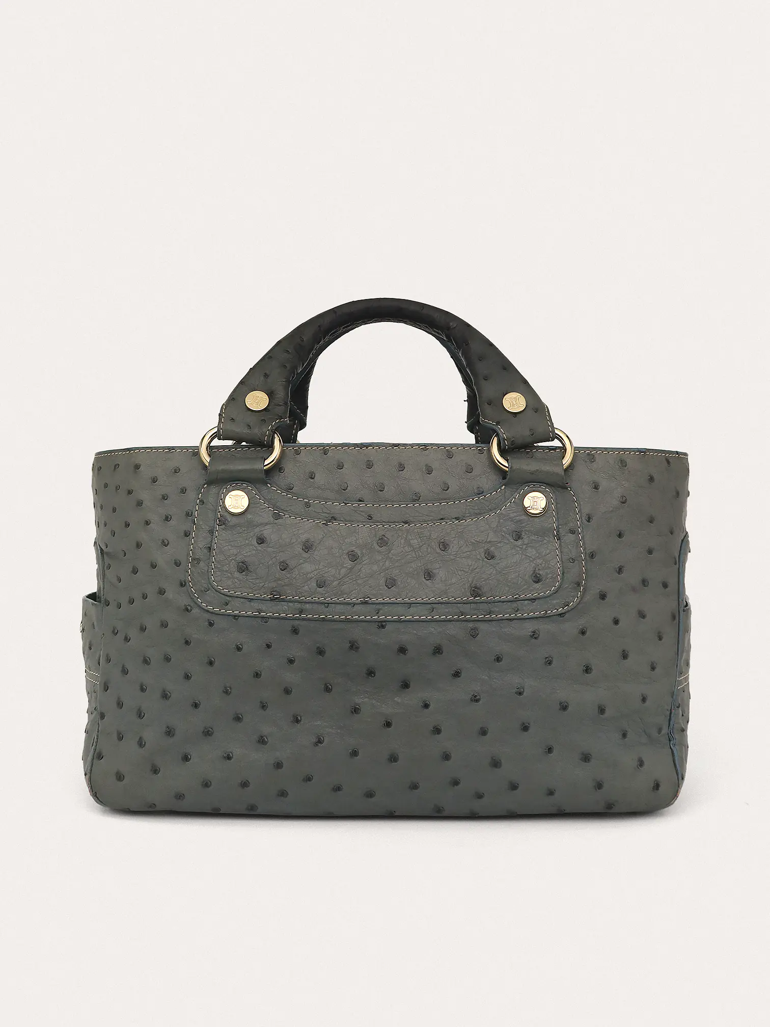 Blue Ostrich Leather Boogie Bag - Master