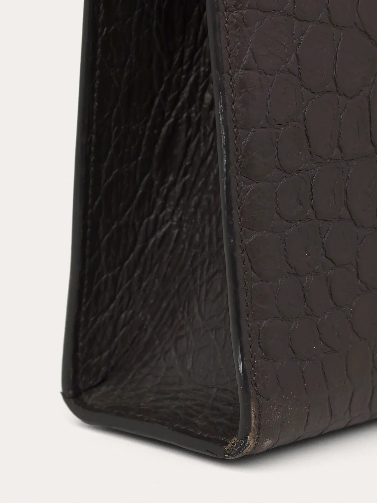 Envelope Crocodile Embossed Leather Bag - Master