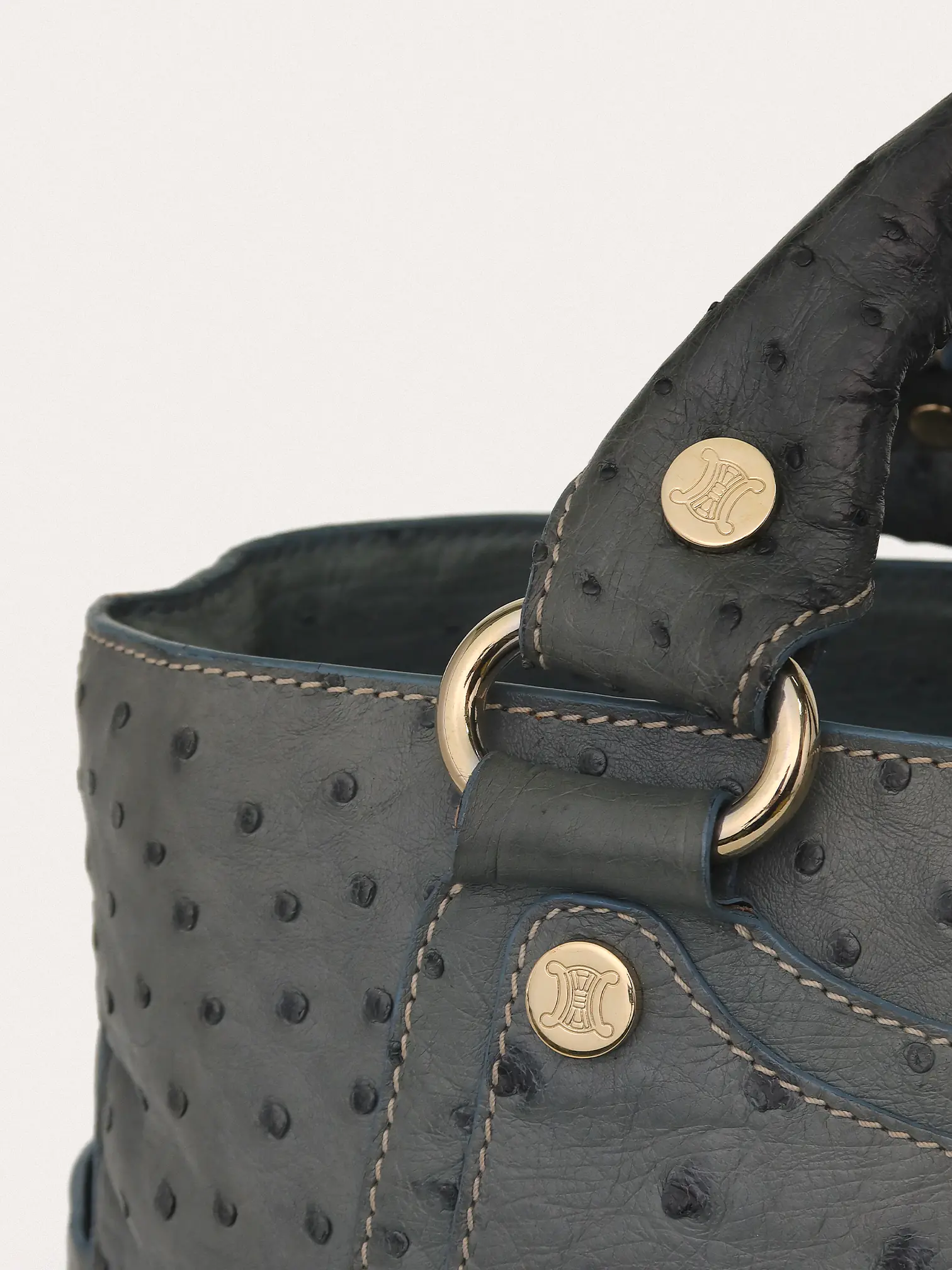 Blue Ostrich Leather Boogie Bag - Master