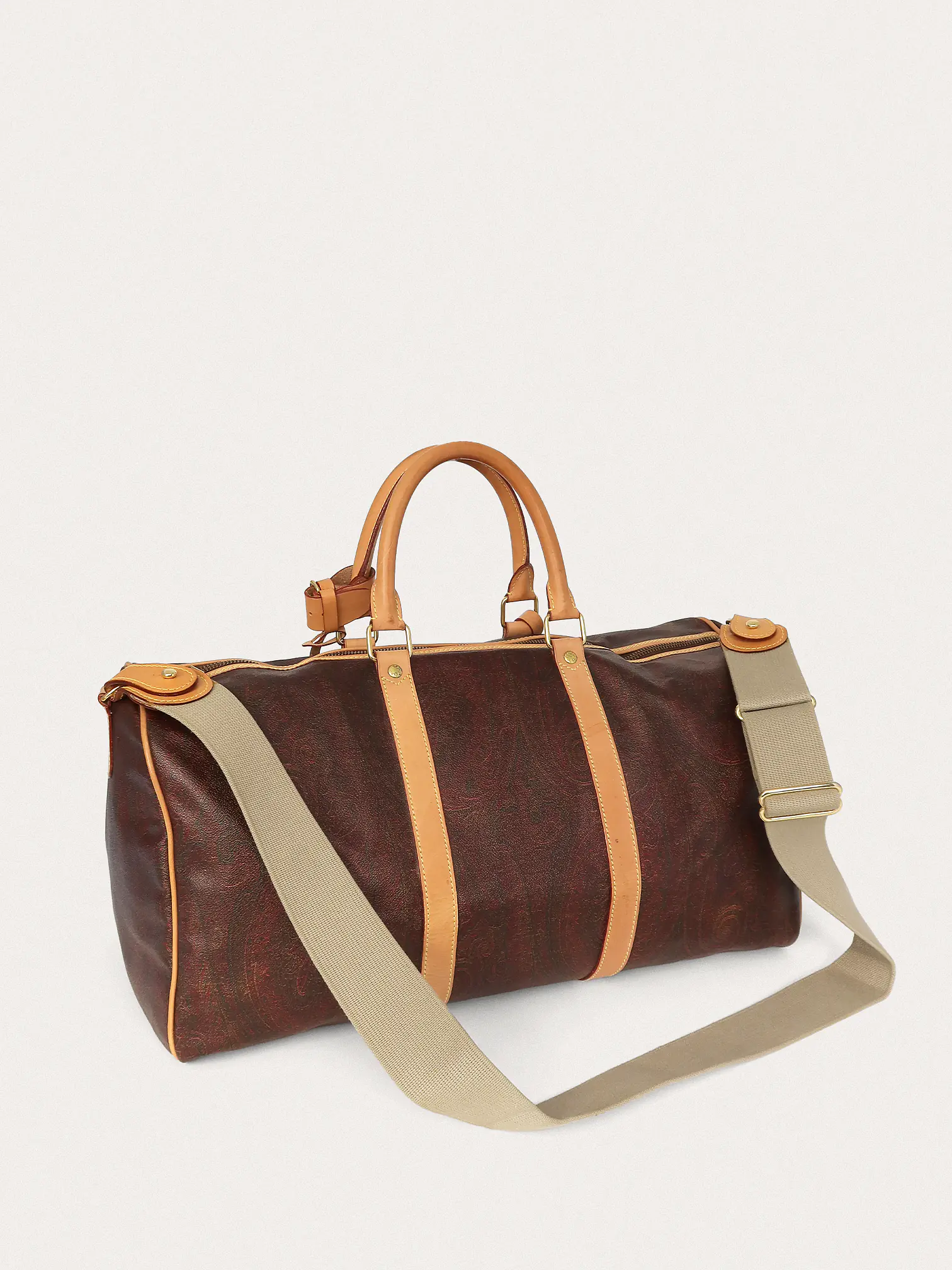 Etro Bordeaux Paisley Weekender Duffle Bag - Master