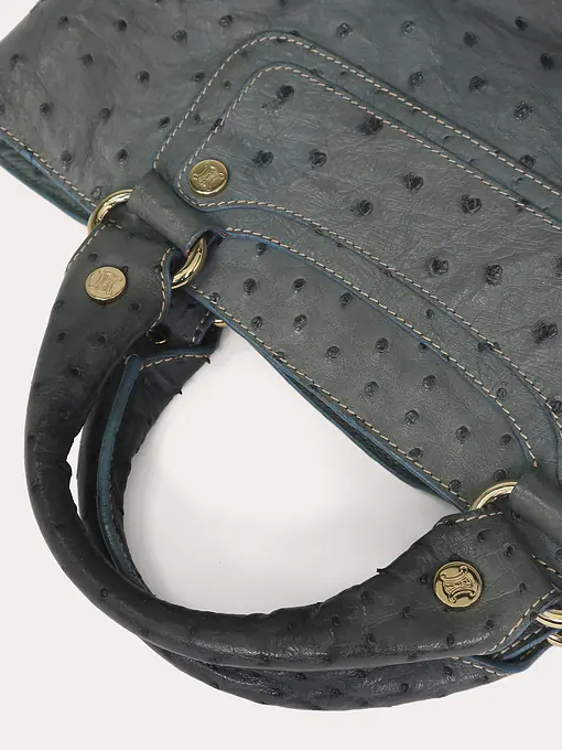 Blue Ostrich Leather Boogie Bag - Master