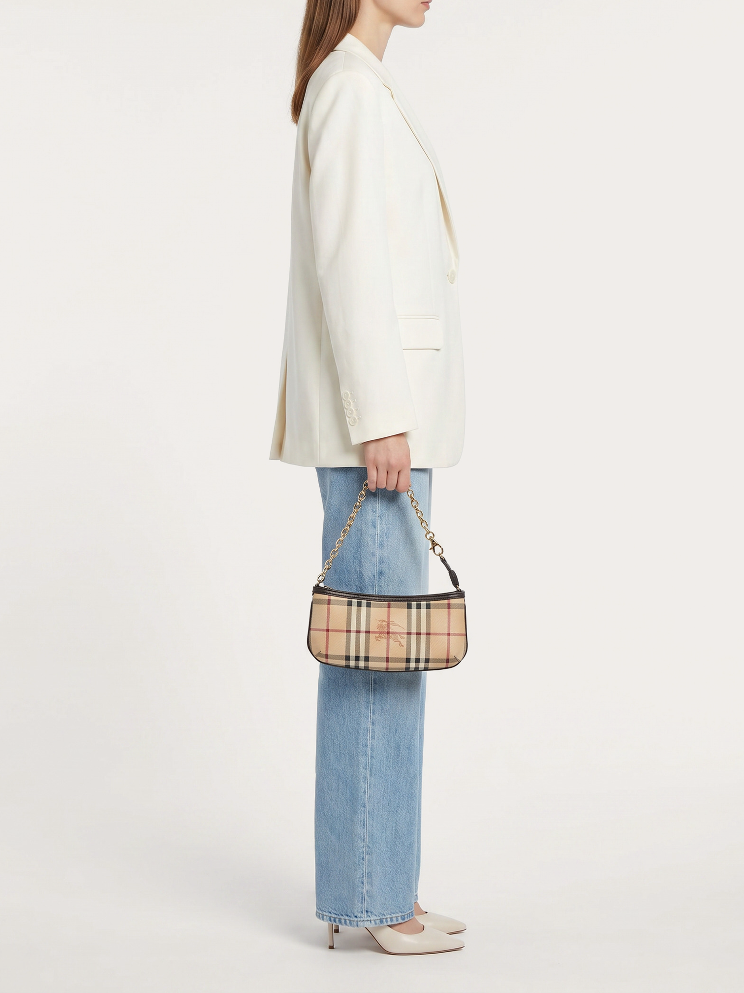 Burberry Haymarket Check Coated Anabel Whristlet Pochette - Master