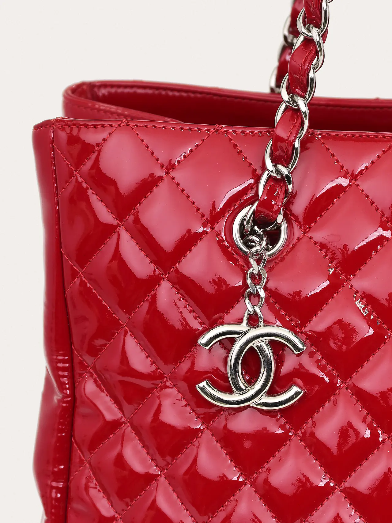 Red Patent Shopper Tote - Master