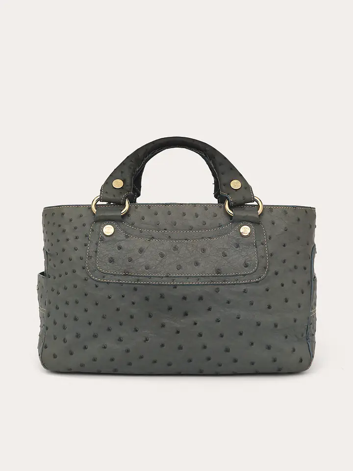 Blue Ostrich Leather Boogie Bag primary image