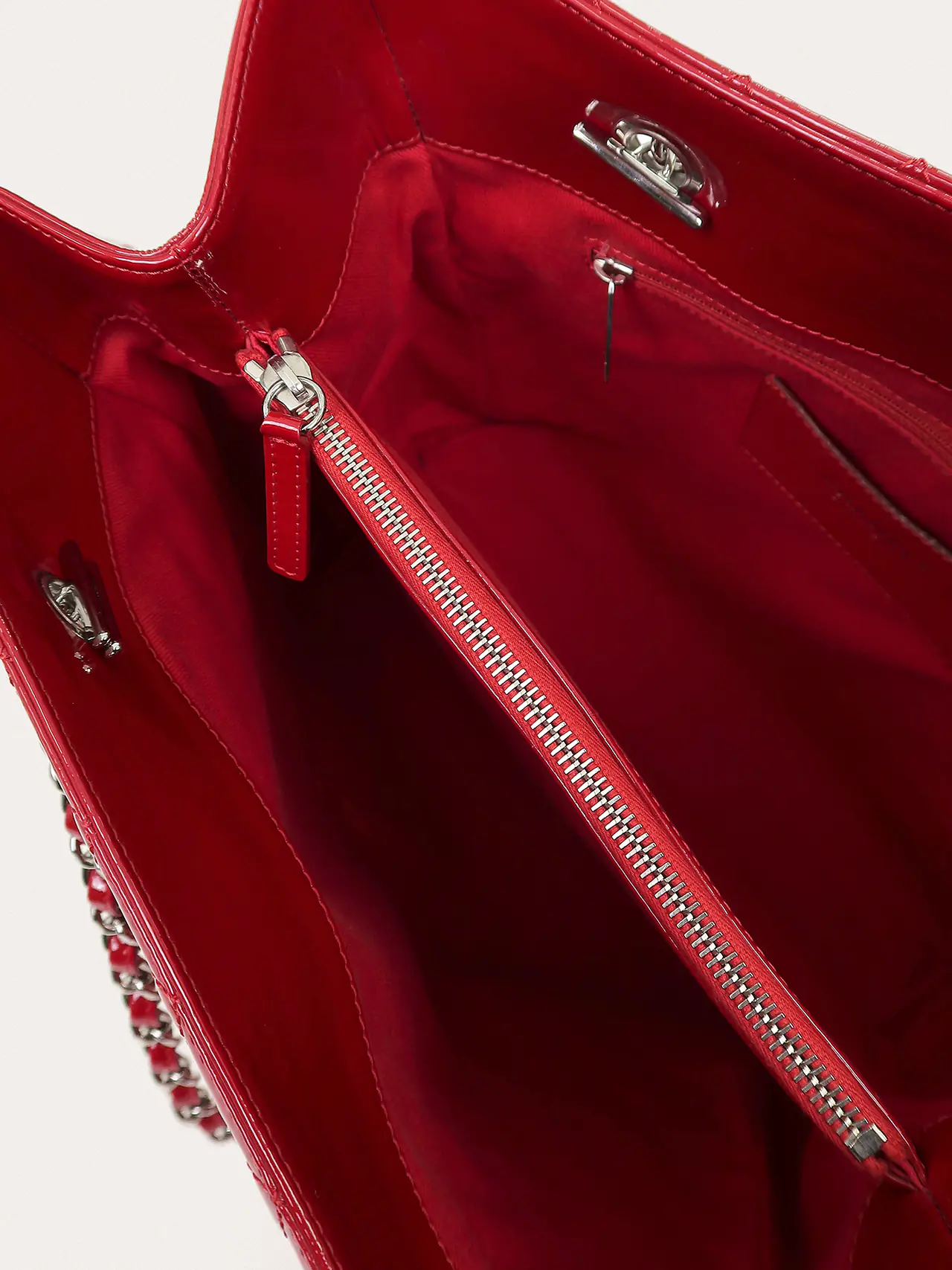 Red Patent Shopper Tote - Master