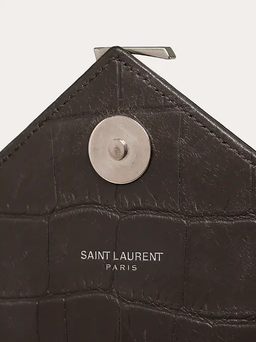 Envelope Crocodile Embossed Leather Bag - Master
