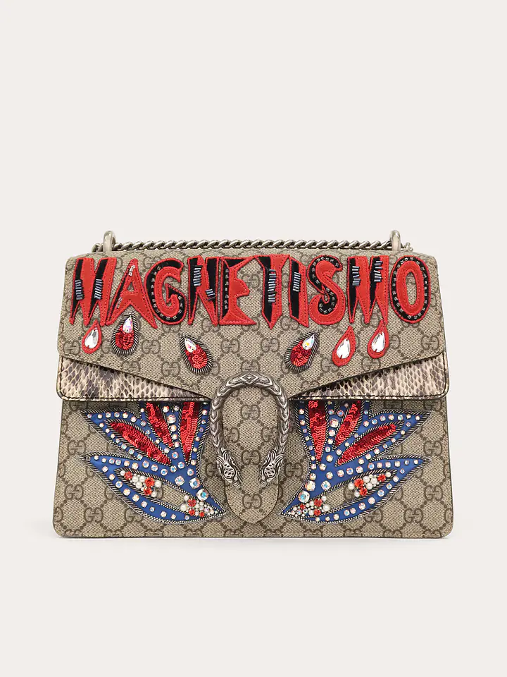 Dionysus GG Supreme Monogram Snakeskin Crystal Magnetismo Medium primary image