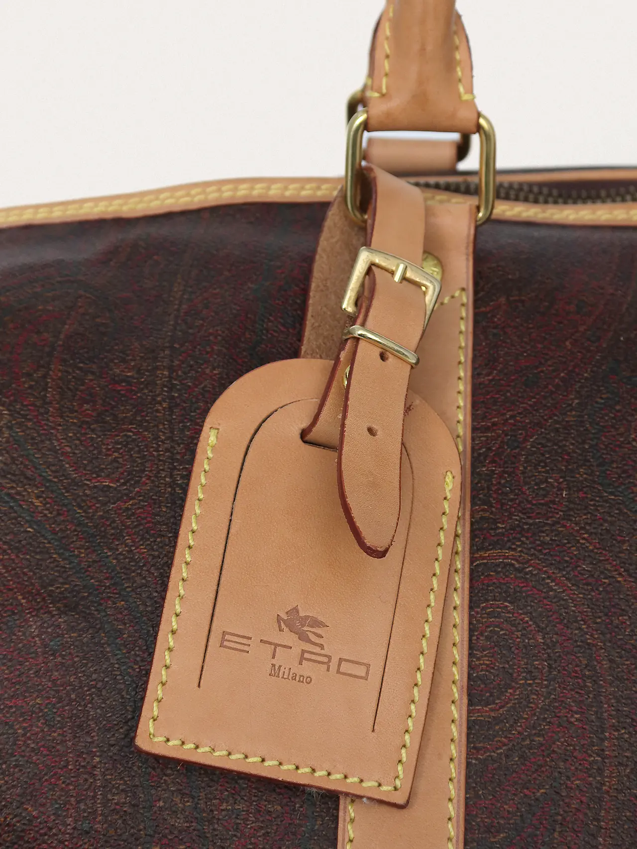 Etro Bordeaux Paisley Weekender Duffle Bag - Master