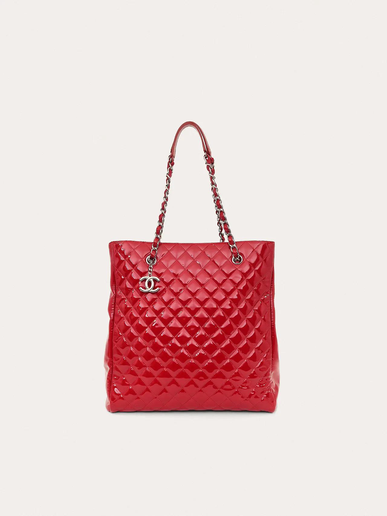 Red Patent Shopper Tote - Master