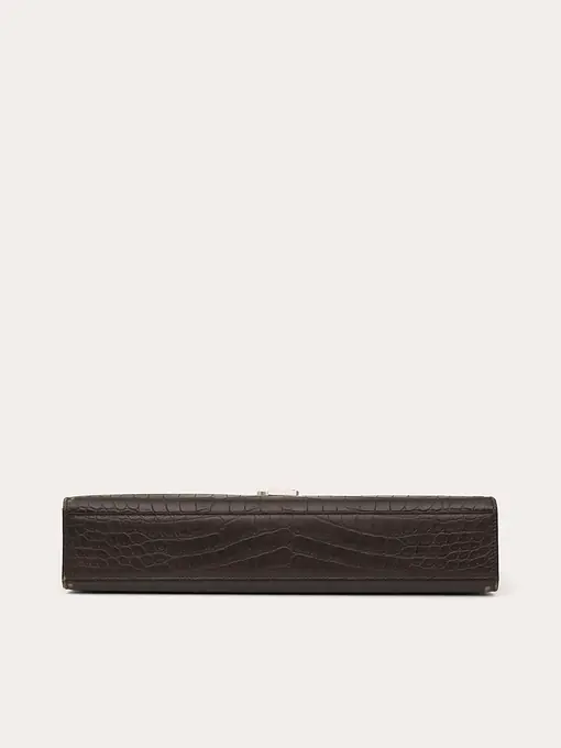 Envelope Crocodile Embossed Leather Bag - Master