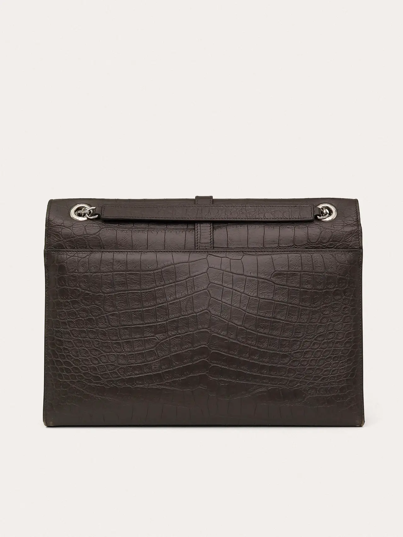 Envelope Crocodile Embossed Leather Bag - Master
