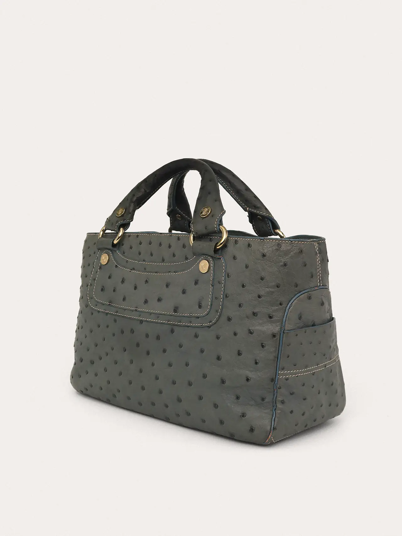 Blue Ostrich Leather Boogie Bag - Master