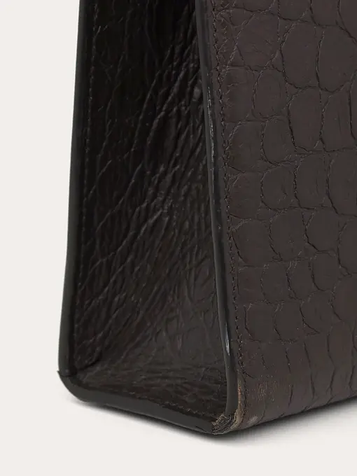 Envelope Crocodile Embossed Leather Bag - Master