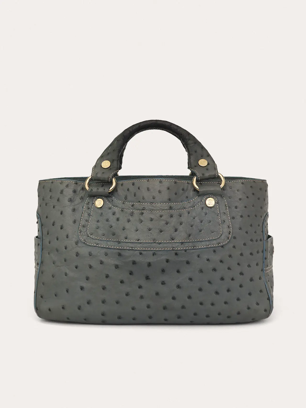 Blue Ostrich Leather Boogie Bag - Master