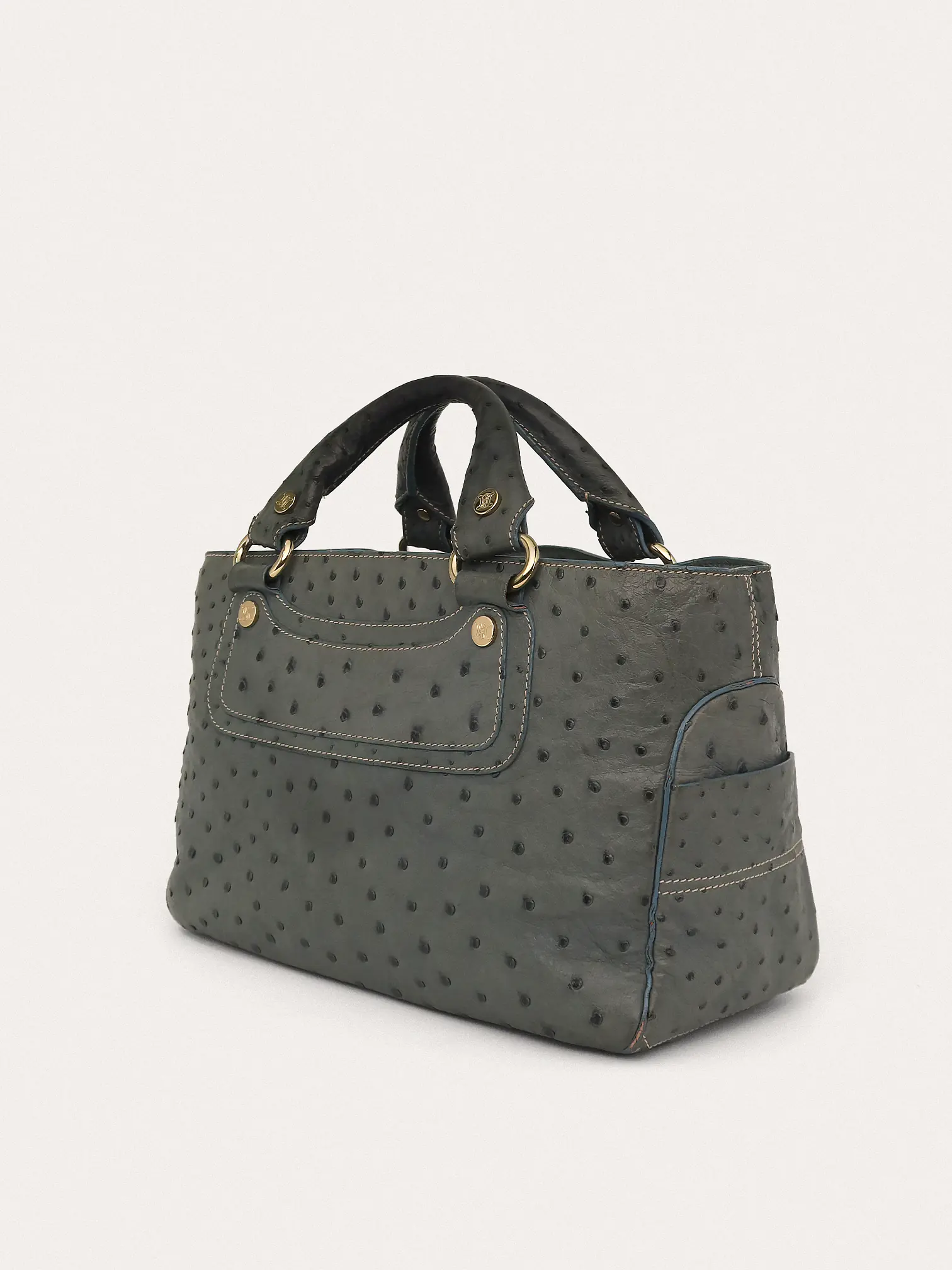 Blue Ostrich Leather Boogie Bag - Master