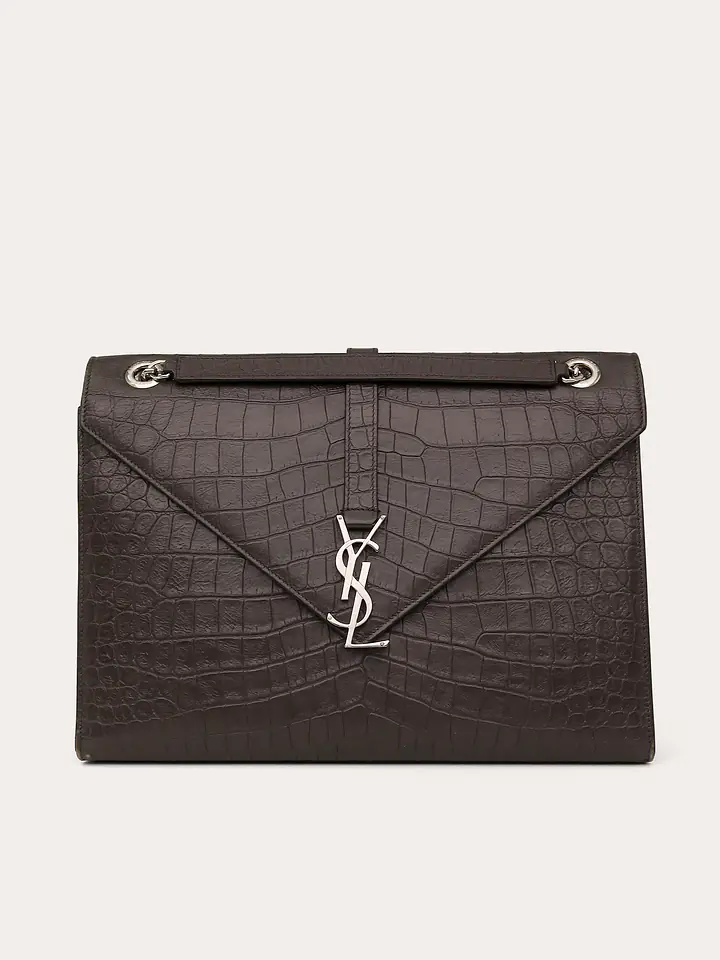 Envelope Crocodile Embossed Leather Bag primary image