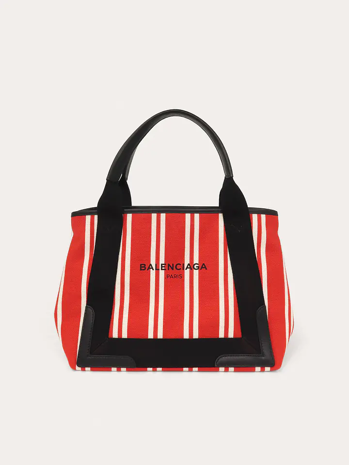Balenciaga Striped Navy Cabas S Tote primary image