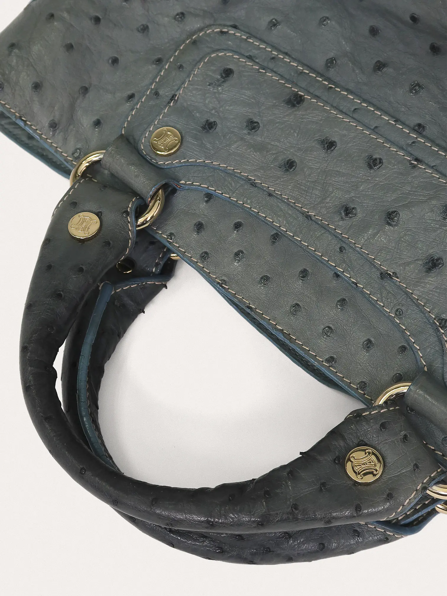 Blue Ostrich Leather Boogie Bag - Master