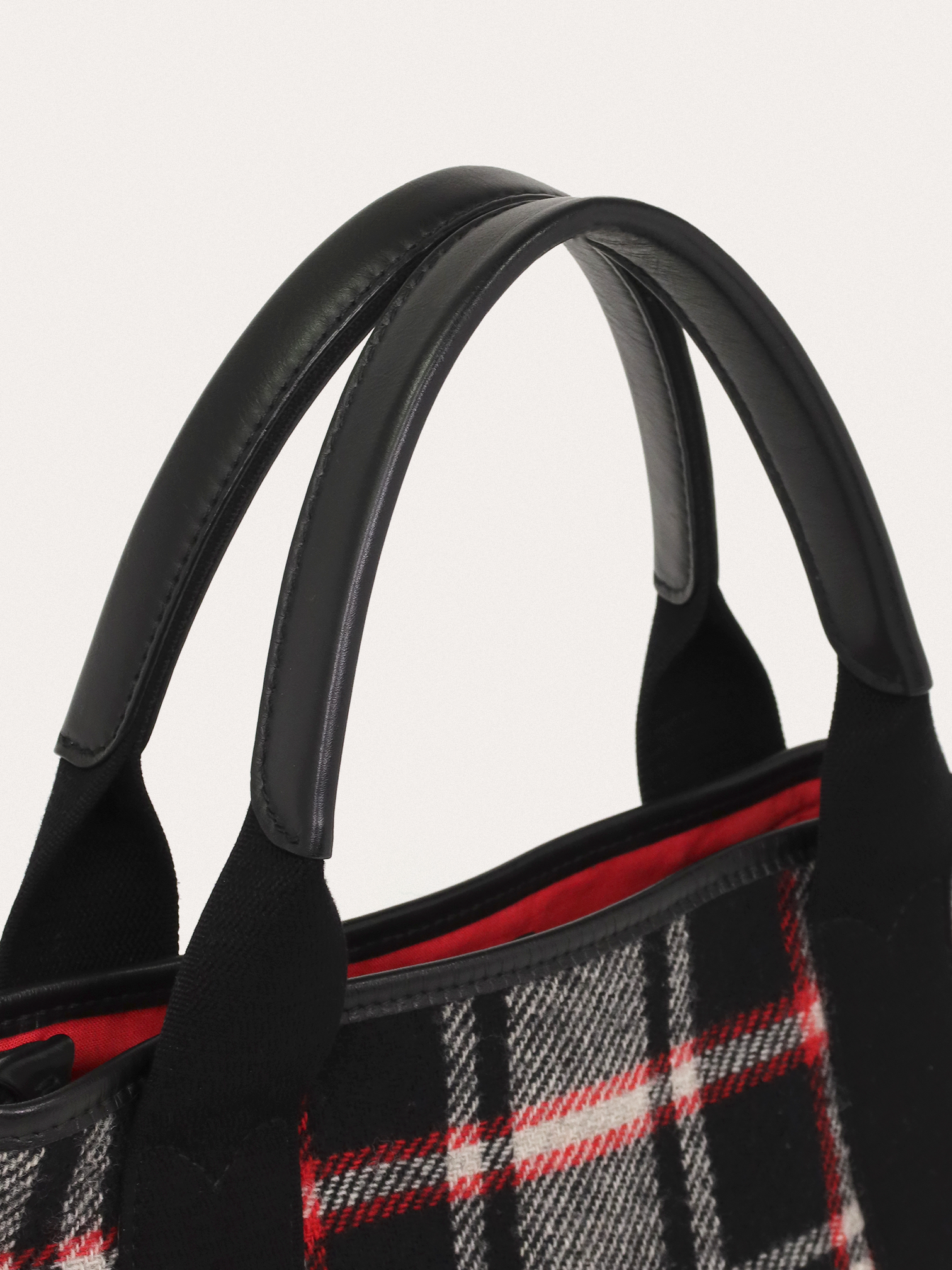 Balenciaga Navy Red Gray Wool Cabas S Tote - Master