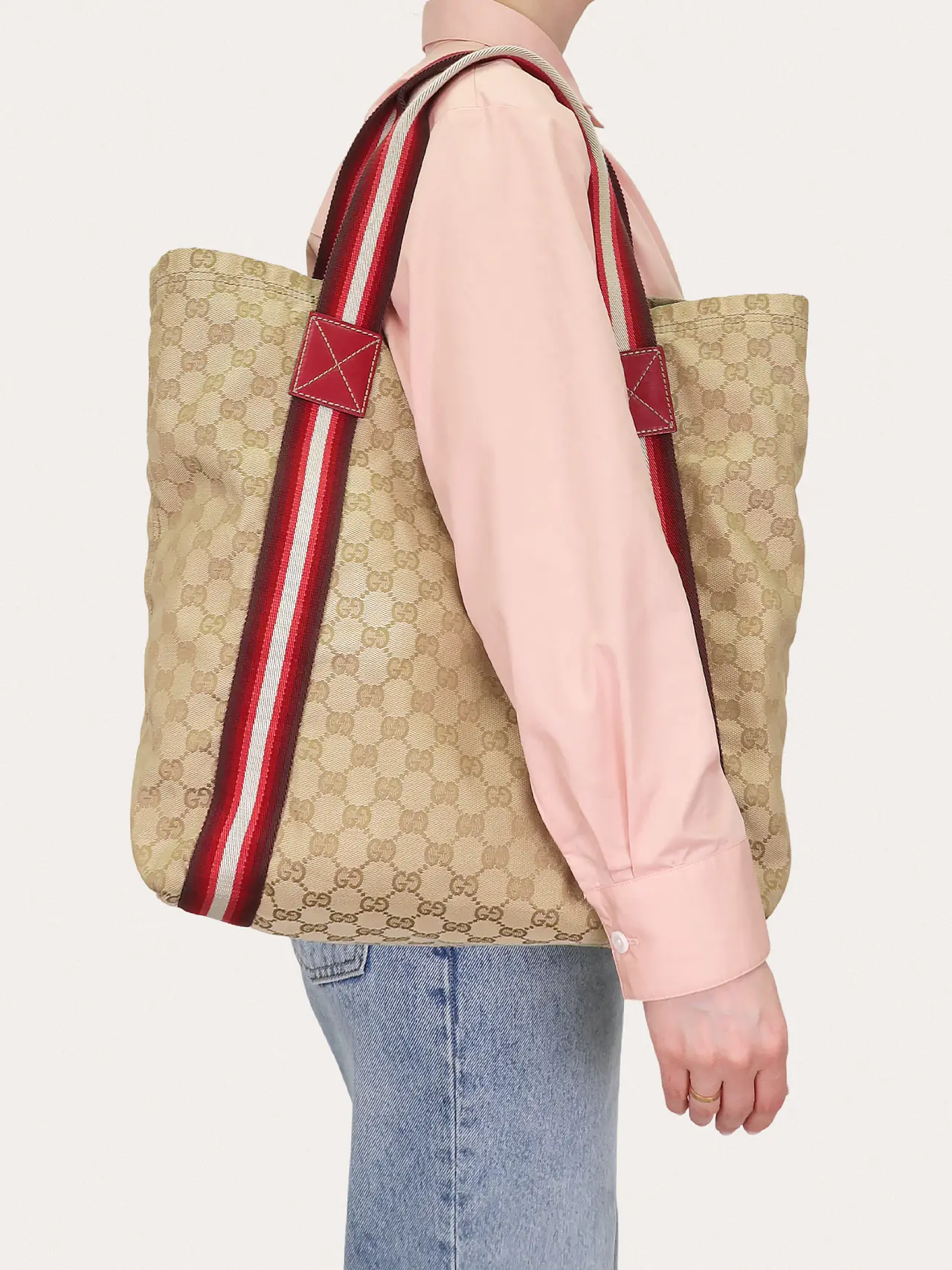 GG Canvas Sherry Line Tote Bag - Master