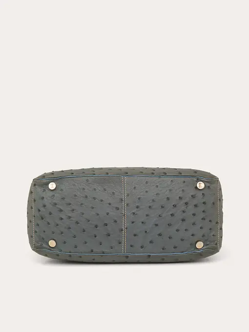 Blue Ostrich Leather Boogie Bag - Master