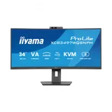 Монитор, iiyama, ProLite PL3497WQP, XCB3497WQSNP-B1, 34", curved, 3440 x 1440, VA, 21:9, 120 Гц, 350 кд/м?, 0.4 мс, 16.7М, 3000:1, 178/178, HDMI*2, DP*1, USB*4, USB-C*1, Mini jack, вращение/наклон,