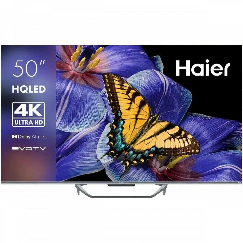 Телевизор HQLED/ Телевизор HQLED Haier 50" Smart TV S4 серый 4K Ultra HD 60Hz MEMC DVB-T DVB-T2 DVB-C DVB-S DVB-S2 USB WiFi Smart TV