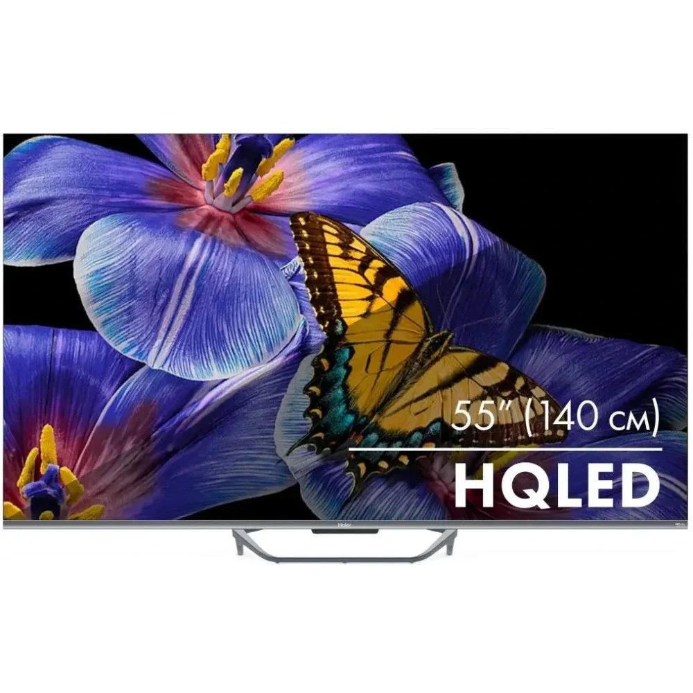 Телевизор QLED/ Телевизор QLED Haier 55" Smart TV S4 Frameless серый 4K Ultra HD 60Hz MEMC DVB-T DVB-T2 DVB-C DVB-S2 USB WiFi Smart TV