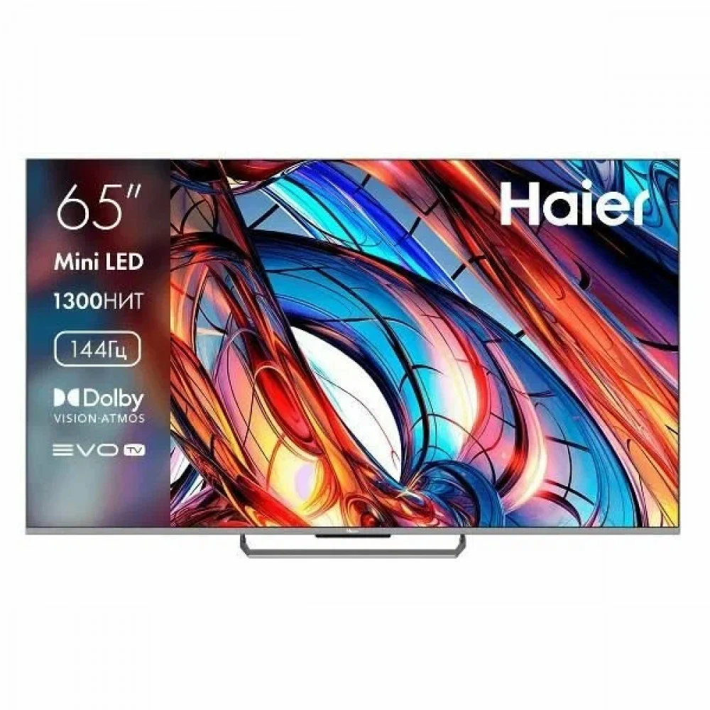 Телевизор QLED/ Телевизор QLED Haier 65" Smart TV S6 Frameless серый 4K Ultra HD 144Hz MEMC DVB-T DVB-T2 DVB-C DVB-S DVB-S2 USB WiFi Smart TV