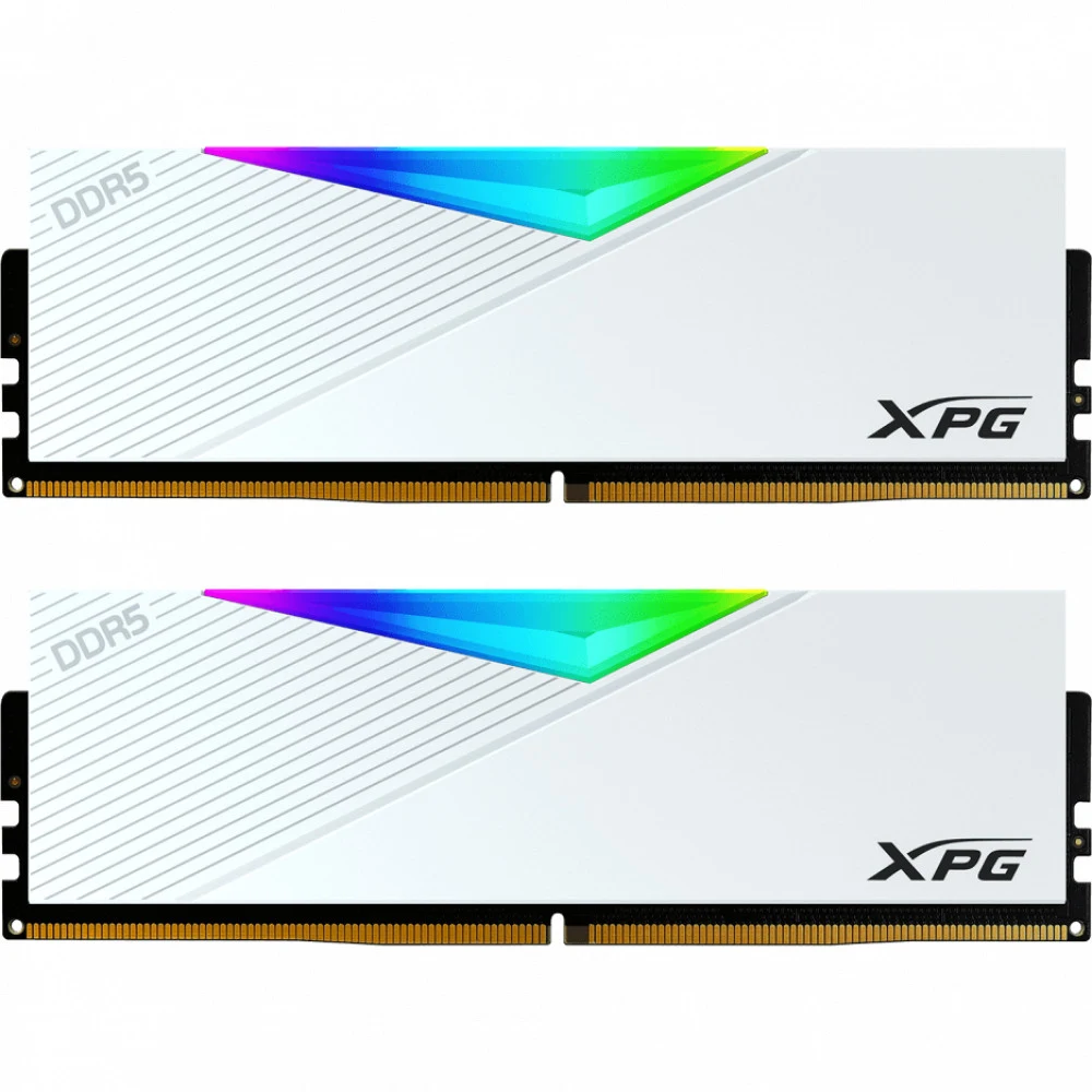 Память DDR5 2x32GB 6400MHz A-Data AX5U6400C3232G-DCLARWH XPG Lancer RGB RTL Gaming PC5-51200 CL32 DIMM 288-pin 1.4В kit dual rank с радиатором Ret