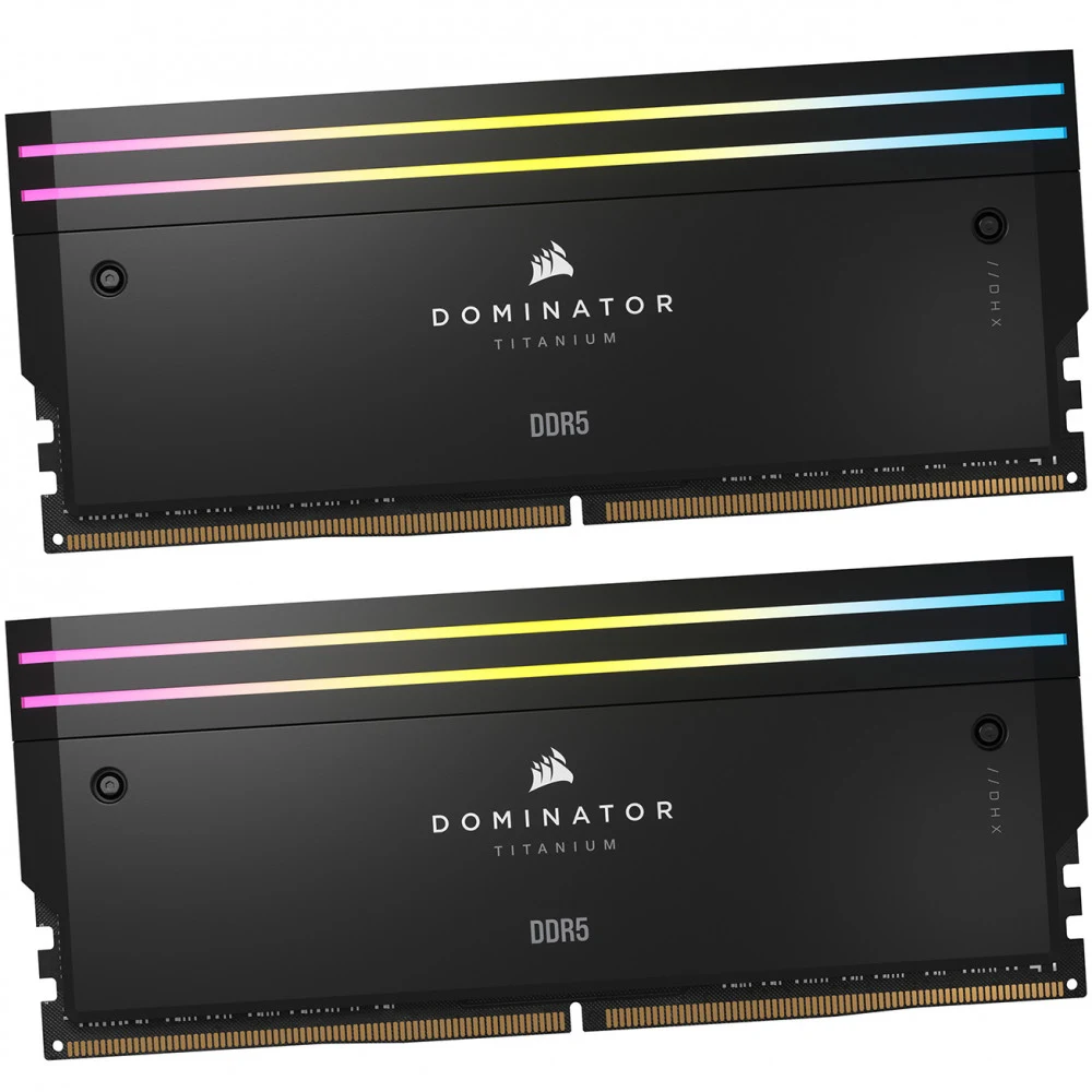 DDR-5 DIMM 32GB/7200MHz Corsair Dominator Titanium RGB, 2x16GB Kit, CL34-44-44-96, 1.45V, Black, BOX