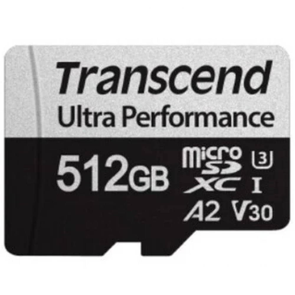 Флеш карта microSD 512GB Transcend Ultra Perfomrance microSDXC Class 10 UHS-I U3, V30, A2, (SD адаптер)