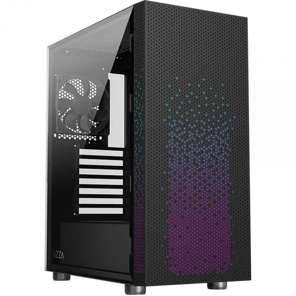 Корпус Azza Celesta F черный ATX 5x120mm 5x140mm 2xUSB2.0 1xUSB3.0 audio bott PSU [CSAZ-340F CELESTA]