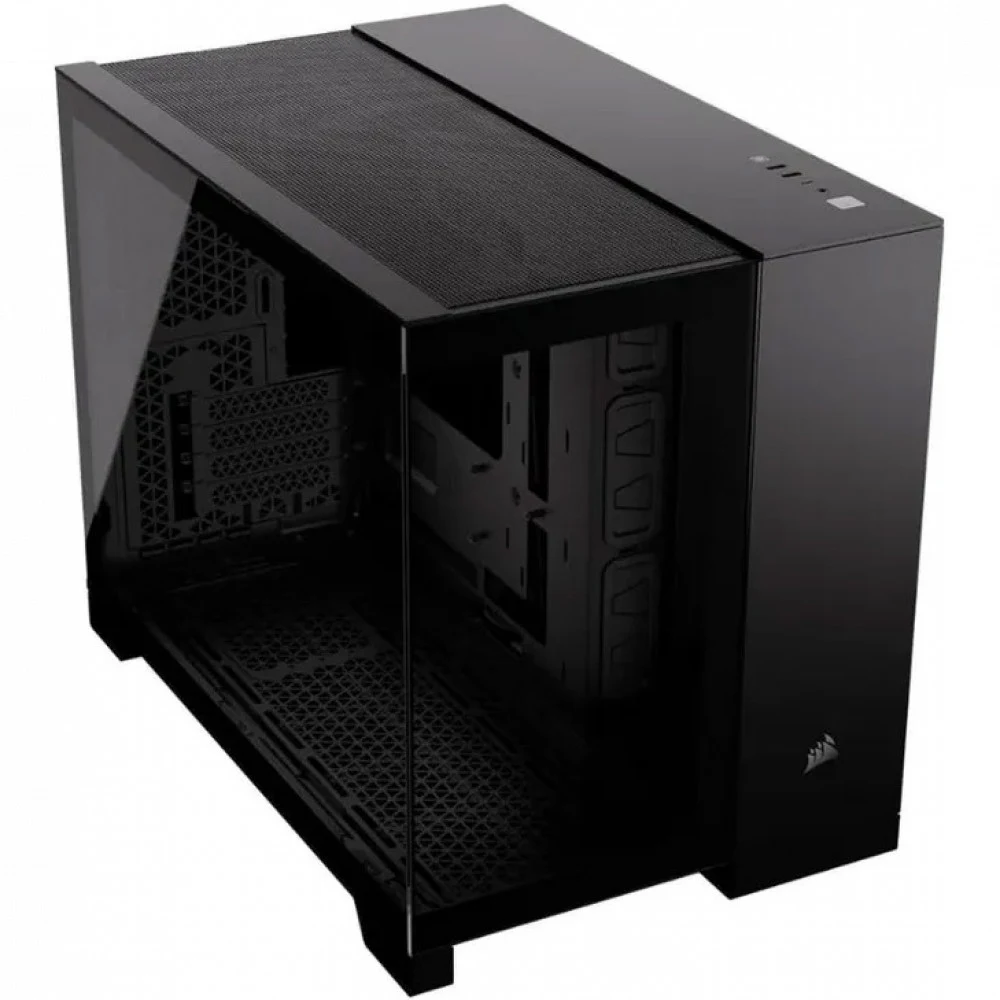 Корпус без блока питания/ Case Corsair 2500X Airflow, Midi-Tower, TG, no fan, 2xUSB-A 3.2, 1xUSB 3.2 Type-C, mATX, mITX Black