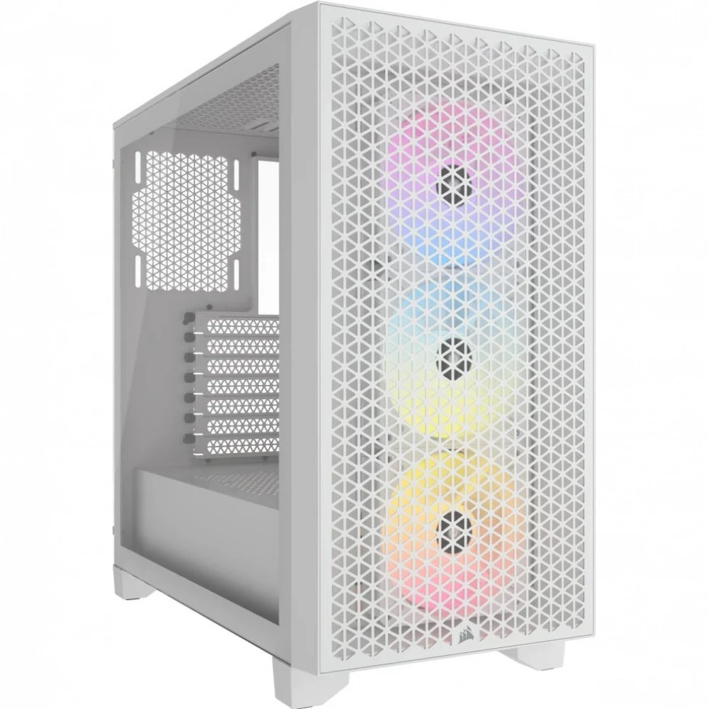 Корпус Corsair 3000D RGB Airflow, Midi Tower, ATX, E-ATX, White, 2x3.5"/2x3.5", 2xUSB3.0