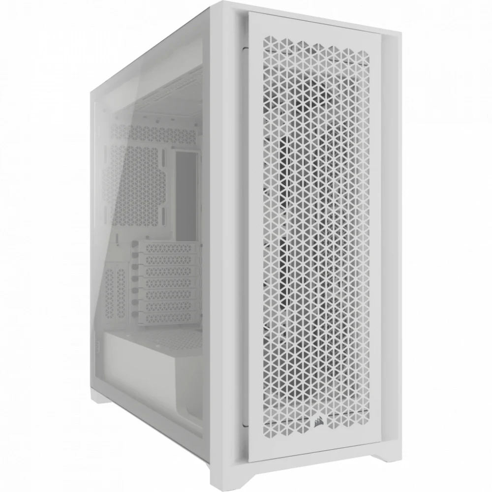 Корпус без блока питания/ Case Corsair 5000D CORE Airflow, Midi-Tower, TG, no fan, 2xUSB-A 3.2, 1xUSB 3.2 Type-C, E-ATX, ATX, mATX, mITX White