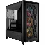 Корпус без блока питания/ Case Corsair Frame 4000D RS ARGB, Midi-Tower, TG, 3x120mm ARGB, 2xUSB-A 3.2, 1xUSB 3.2 Type-C, E-ATX, ATX, mATX, mITX Black