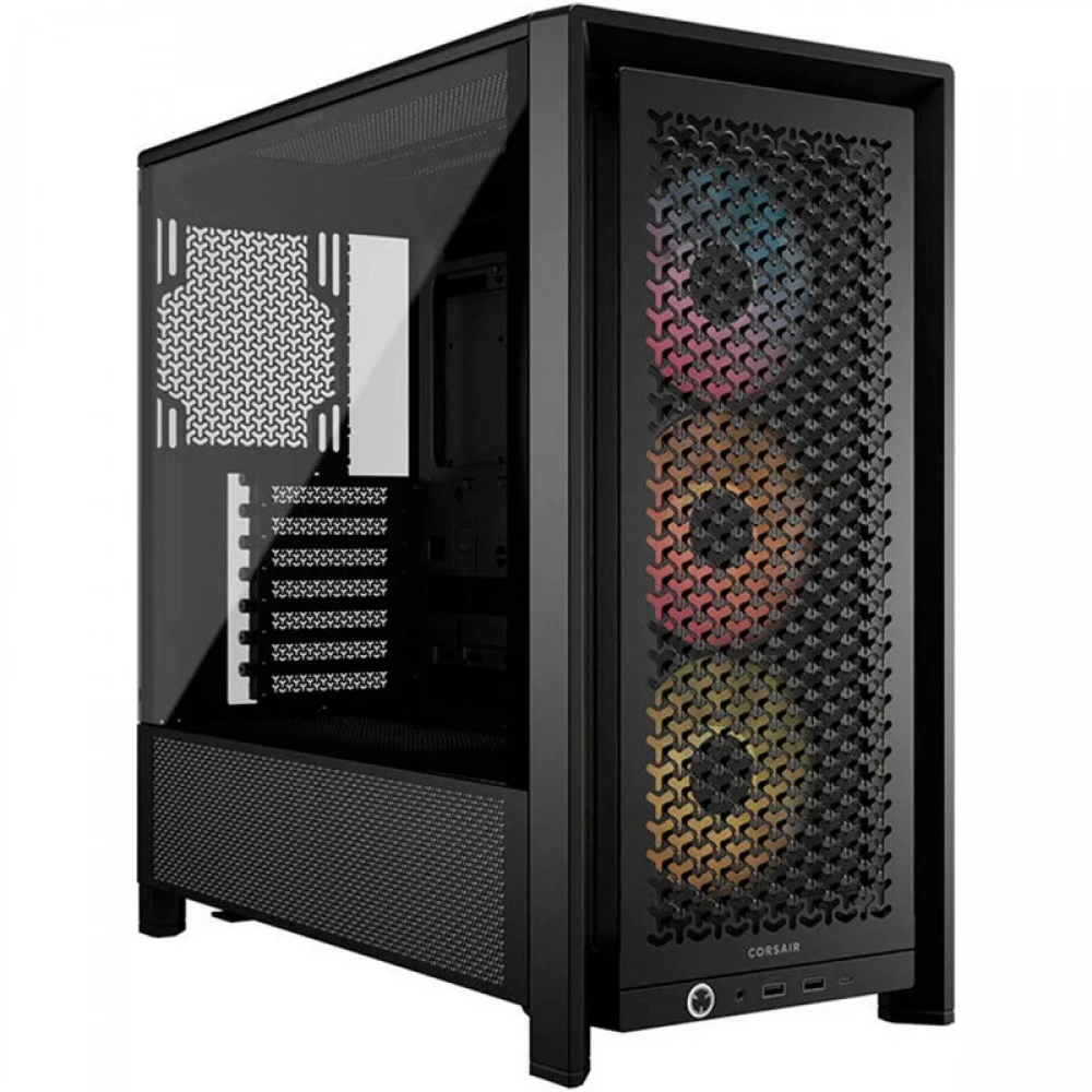 Корпус без блока питания/ Case Corsair Frame 4000D RS ARGB, Midi-Tower, TG, 3x120mm ARGB, 2xUSB-A 3.2, 1xUSB 3.2 Type-C, E-ATX, ATX, mATX, mITX Black