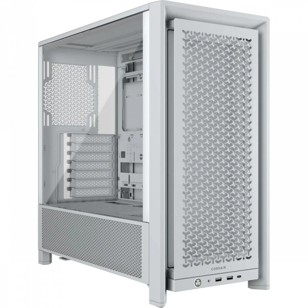 Корпус без блока питания/ Case Corsair Frame 4000D, Midi-Tower, TG, no fan, 2xUSB-A 3.2, 1xUSB 3.2 Type-C, E-ATX, ATX, mATX, mITX White
