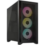 Корпус Corsair iCUE 4000D RGB Airflow, Mid Tower, Black, 2x2.5"/2x3.5", 1xUSB3.0, 1xUSB-C, Audio/Mic