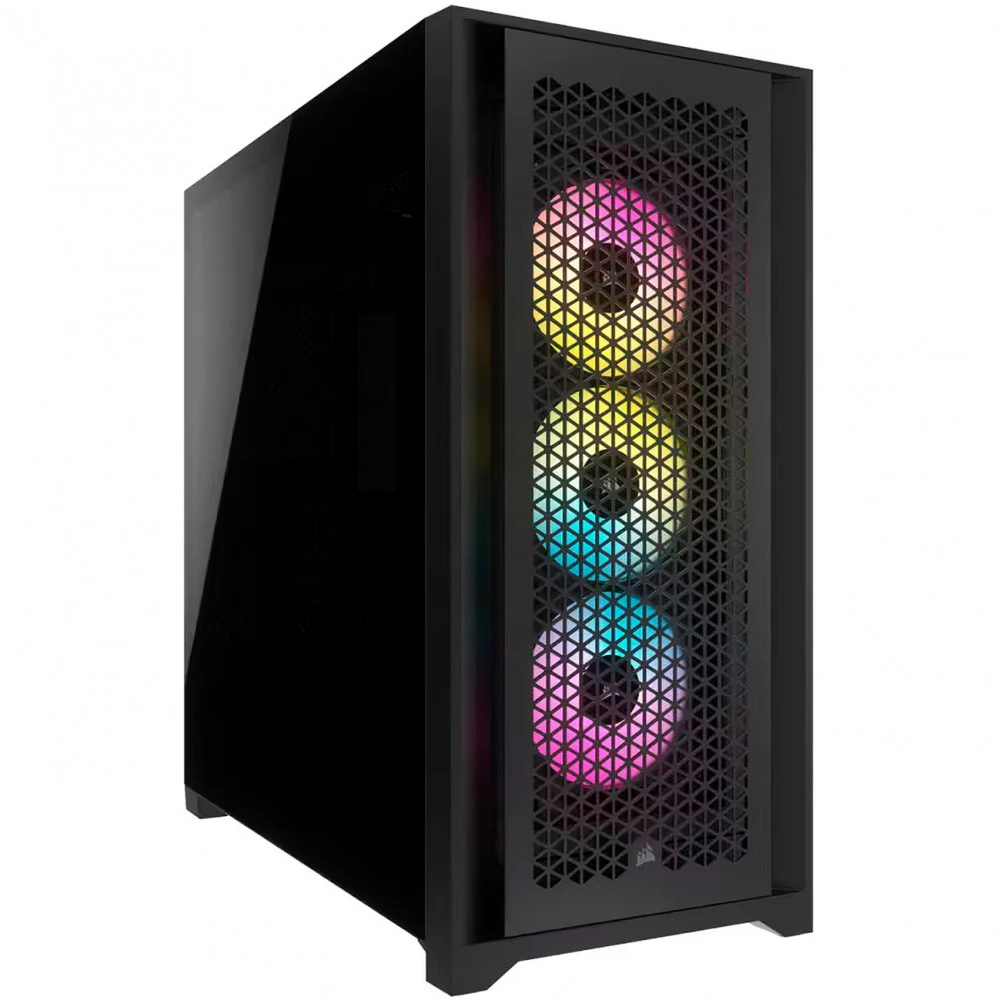 Корпус Corsair 5000D RGB Airflow, Mid Tower, Black,4x2.5"/2x3.5"HDD,2xUSB3.0,1xUSB-C, Mic/Audio