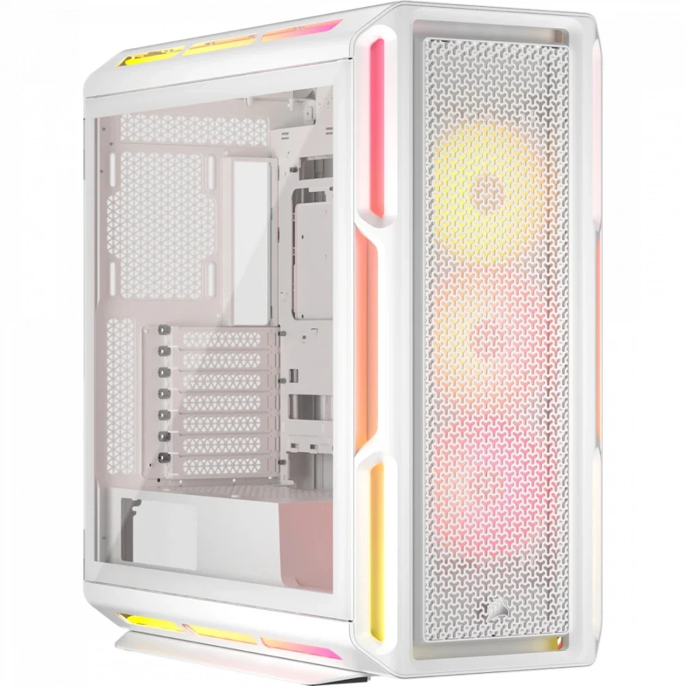 Корпус без блока питания/ Case Corsair iCUE LINK 5000T LX RGB, Midi-Tower, TG, 3x120mm RGB, 4xUSB-A 3.2, 1xUSB 3.2 Type-C, E-ATX, ATX, mATX, mITX White