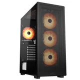 Компьютерный корпус, Cougar, MX220 RGB, ATX/Micro ATX/Mini ITX, USB 1*Type C/2*3.0, 4 Pole Headset Audio Jack, RGB Button, Кулер 4*12см ARGB, Высота процессорного кулера до 160 мм, Длина VGA до 340м