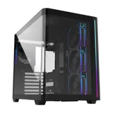 Кейс M580-BP, Panoramic ATX Mid Tower, ATX(BTF), M-ATX, Mini-ITX, USB3.0 x 2, Type-C, Curved Glass, Black