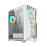 Компьютерный корпус, Gigabyte, C301 GLASS WHITE V2 (GB-C301GW V2) 4719331553456, E-ATX/ATX/Micro ATX, 2*USB3.0, 1*USB3.1 Gen2 Type-C, HD-Audio+Mic, LED Switch, 4*Кулер 12см (ARGB & PWM), H486*W220*D