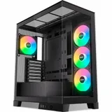 Корпус ПК без блока питания/ Case SAMA V50 Black, Midi-Tower, TG, 4x120mm ARGB, 2xUSB 3.0 + 1xUSB 3.1 Type-C, ATX, mATX, mITX Black