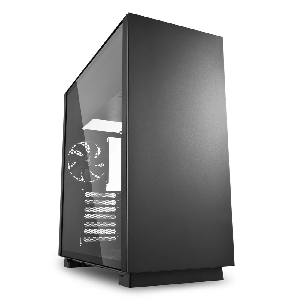 Sharkoon PURE STEEL игровой корпус чёрный (ATX, закаленное стекло, fan 1x120 мм + 1x120 мм, 2xUSB 3.0, audio)